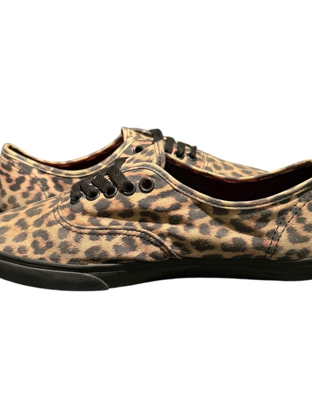 Vans Authentic Lowpro Leopard Women’s Size 7 Brown Skateboard Sneakers - Picture 7 of 9